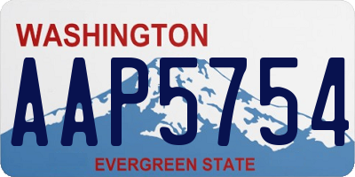 WA license plate AAP5754
