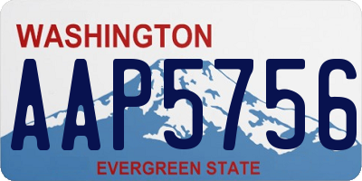 WA license plate AAP5756