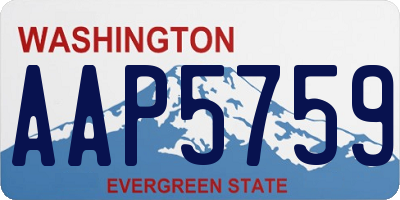WA license plate AAP5759