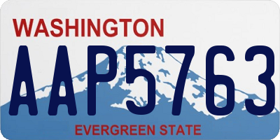 WA license plate AAP5763