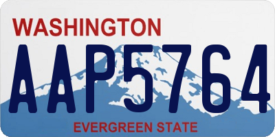 WA license plate AAP5764