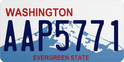 WA license plate AAP5771