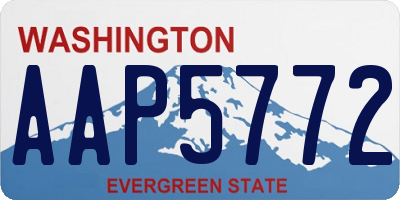 WA license plate AAP5772