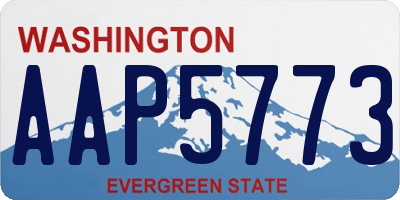 WA license plate AAP5773