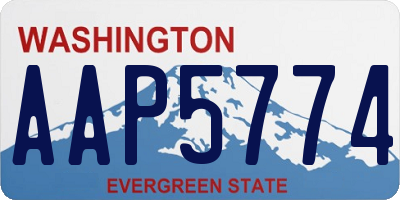 WA license plate AAP5774