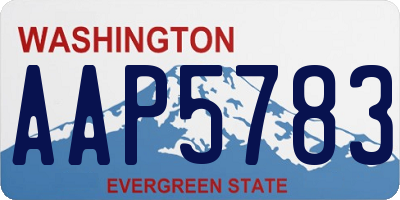 WA license plate AAP5783