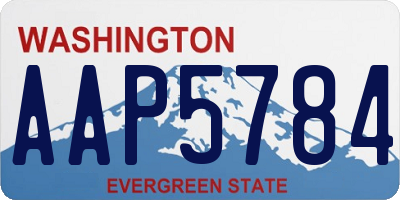 WA license plate AAP5784