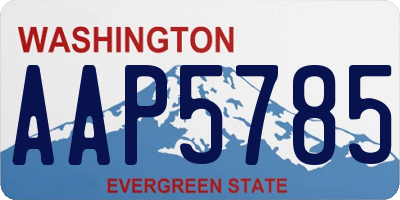 WA license plate AAP5785