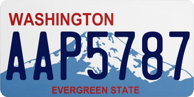 WA license plate AAP5787