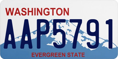 WA license plate AAP5791