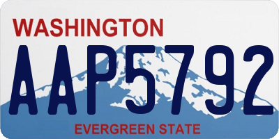 WA license plate AAP5792
