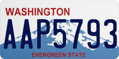 WA license plate AAP5793