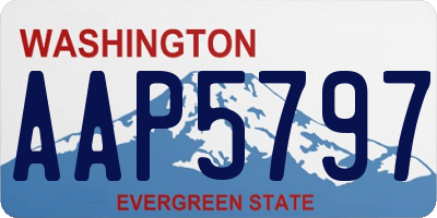 WA license plate AAP5797