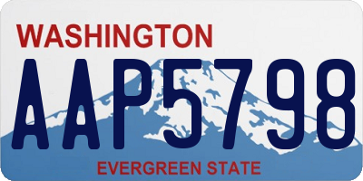 WA license plate AAP5798