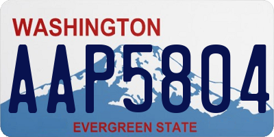 WA license plate AAP5804