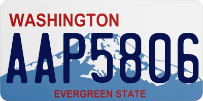 WA license plate AAP5806