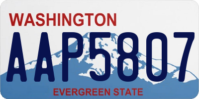 WA license plate AAP5807