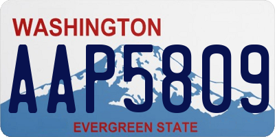 WA license plate AAP5809