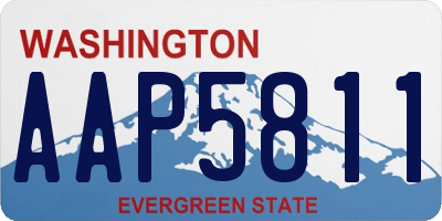 WA license plate AAP5811