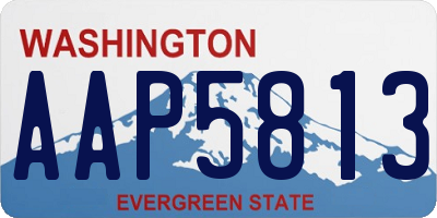 WA license plate AAP5813