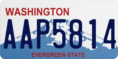 WA license plate AAP5814