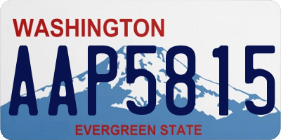 WA license plate AAP5815