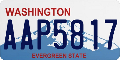 WA license plate AAP5817