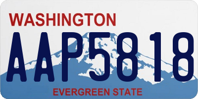 WA license plate AAP5818