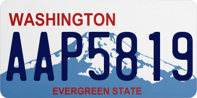 WA license plate AAP5819