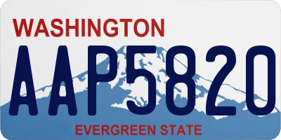 WA license plate AAP5820