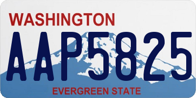 WA license plate AAP5825