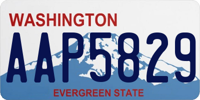 WA license plate AAP5829