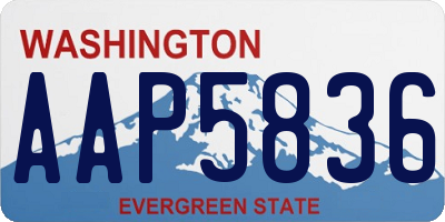 WA license plate AAP5836