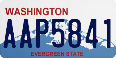 WA license plate AAP5841