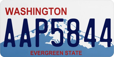 WA license plate AAP5844