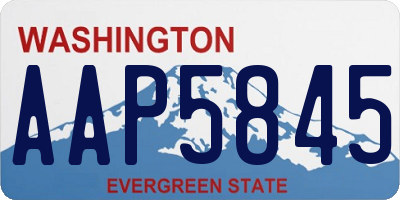 WA license plate AAP5845