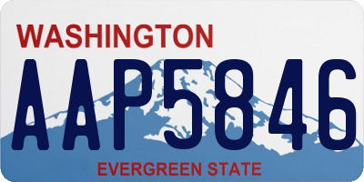 WA license plate AAP5846