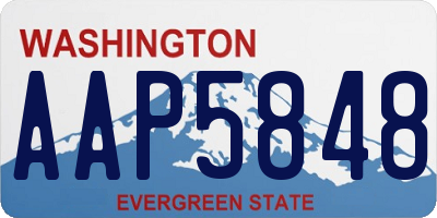 WA license plate AAP5848