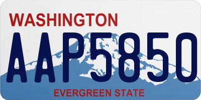 WA license plate AAP5850