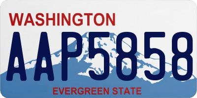 WA license plate AAP5858