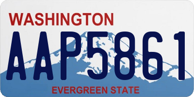 WA license plate AAP5861