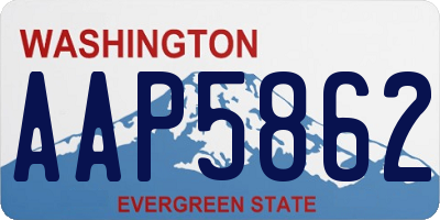 WA license plate AAP5862