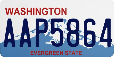 WA license plate AAP5864