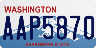 WA license plate AAP5870