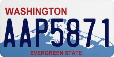 WA license plate AAP5871