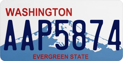 WA license plate AAP5874