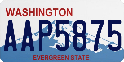 WA license plate AAP5875