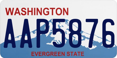 WA license plate AAP5876