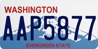 WA license plate AAP5877
