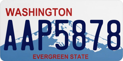 WA license plate AAP5878